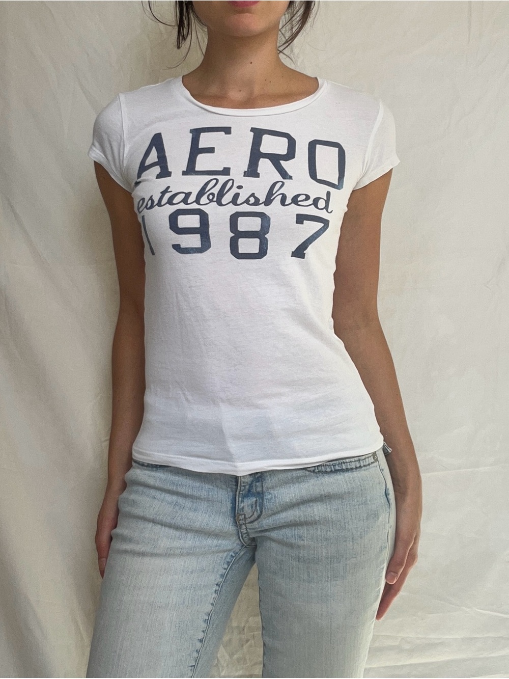 2000s Aeropostale Graphic Baby Tee Y2K Indie Mall Soft Girl Preppy
